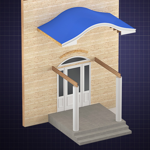 Door canopy unit